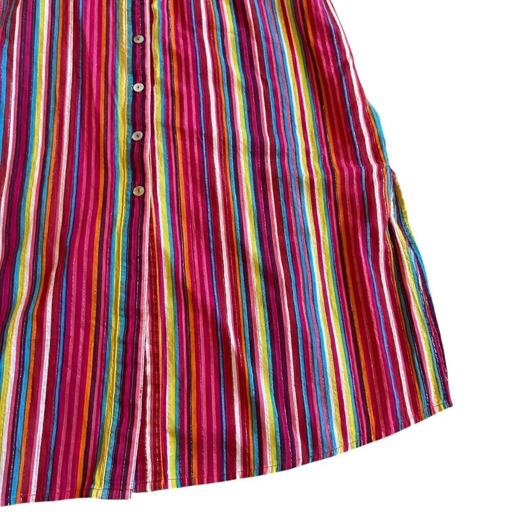 Soft Surroundings Colorful Stripe Button-Down Shi… - image 4